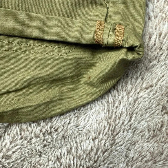 Roxy Shorts Womens Cheeky Chino Hot Pants Mid Rise Cuffed Green - Picture 10 of 16